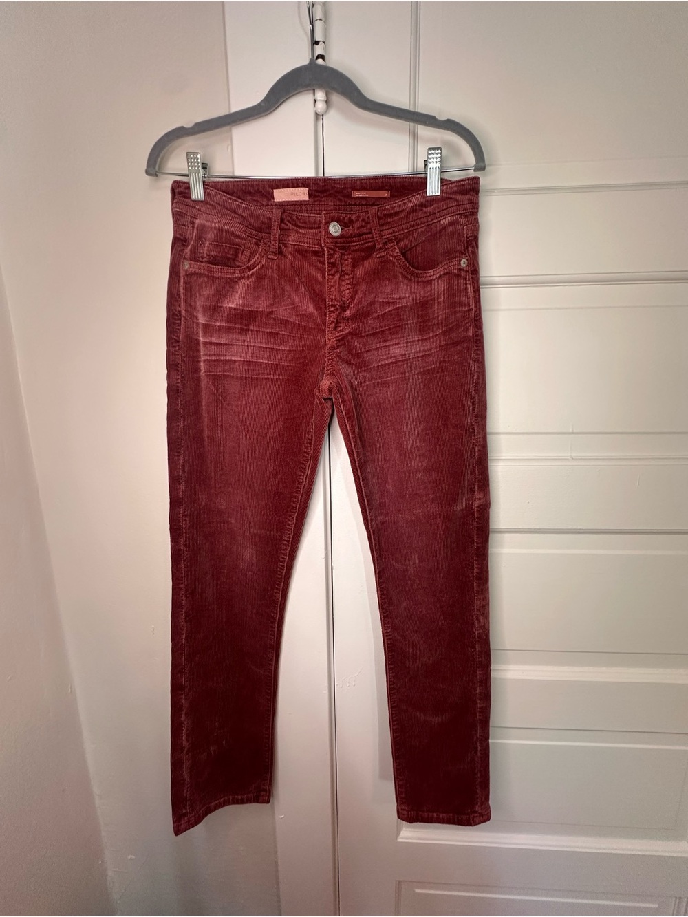 Pilcro Corduroy Ankle Jeans - Deep Burgundy Size 26